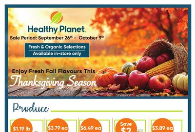 Healthy Planet Produce Flyer September 26 to October 9