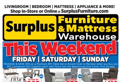 Surplus Furniture & Mattress Warehouse (St. John's, Corner Brook, Grand Falls Windsor) Flyer September 30 to October 6