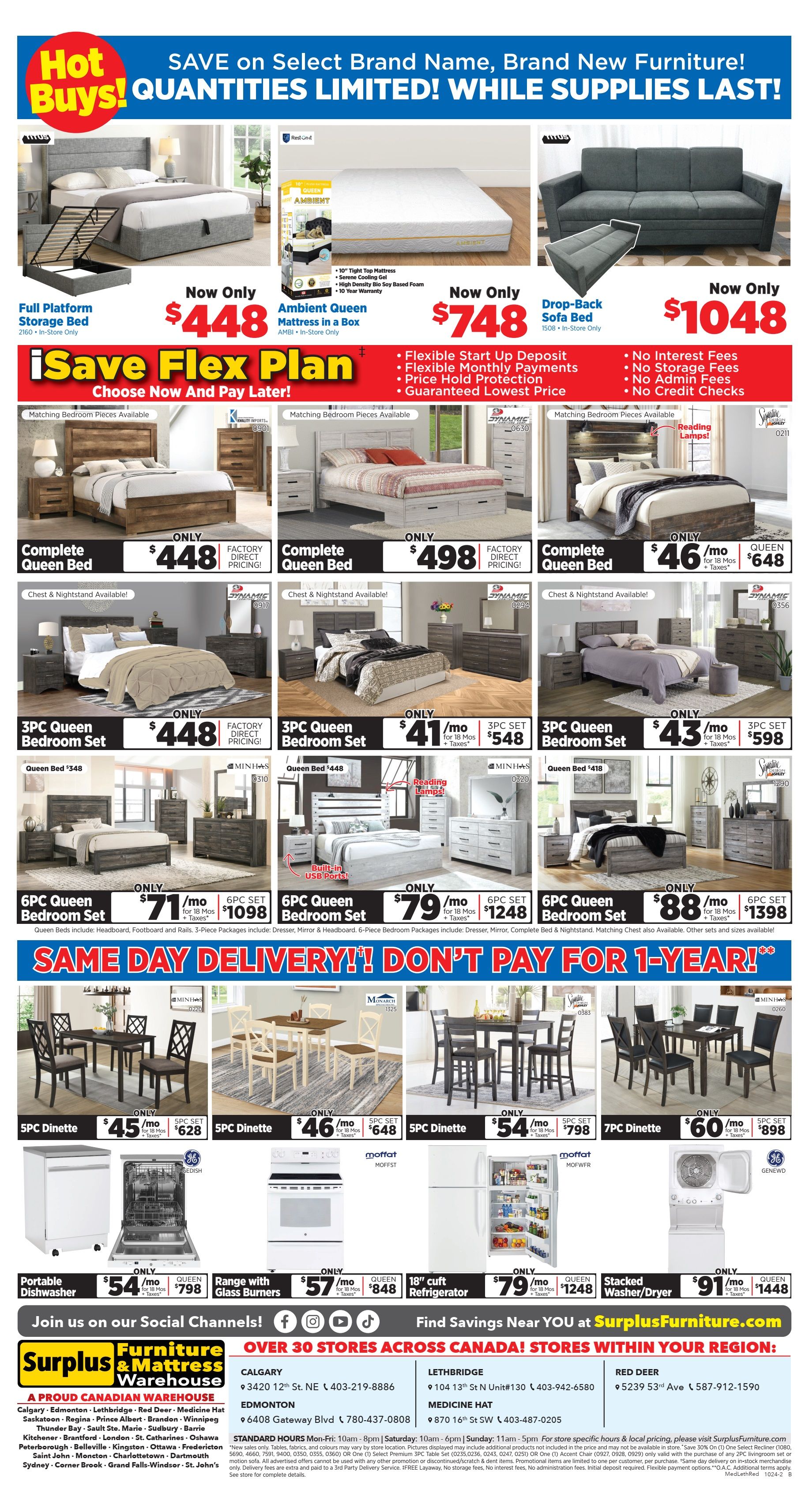Surplus Furniture & Mattress Warehouse (Red Deer) Flyer September 30 to October 6