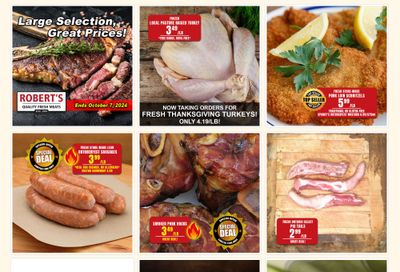 Robert's Fresh and Boxed Meats Flyer September 30 to October 7