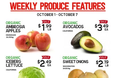 Pomme Natural Market Weekly Produce Flyer October 1 to 7