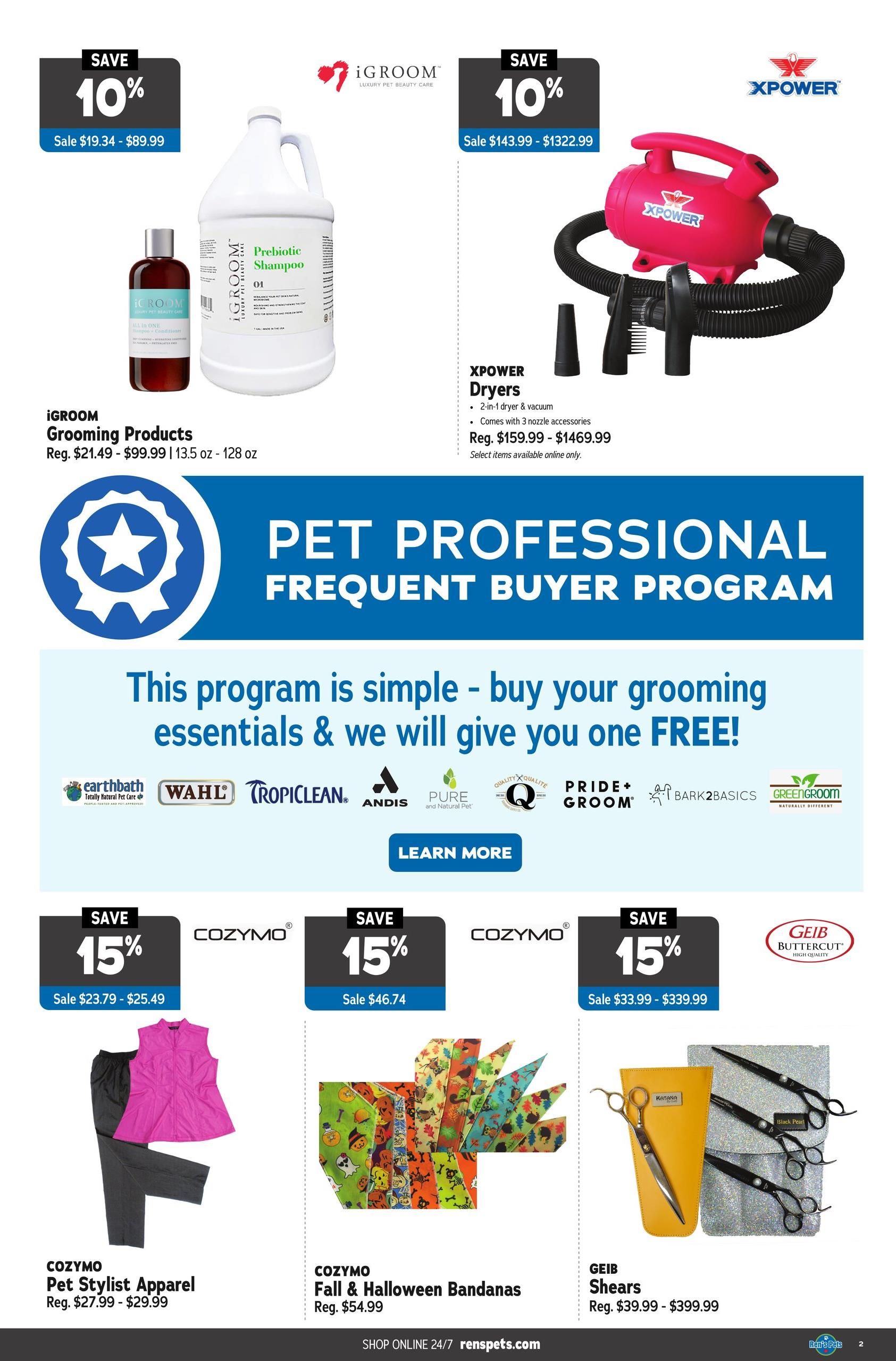 Ren's Pets Pet Professional Flyer October 1 to 31
