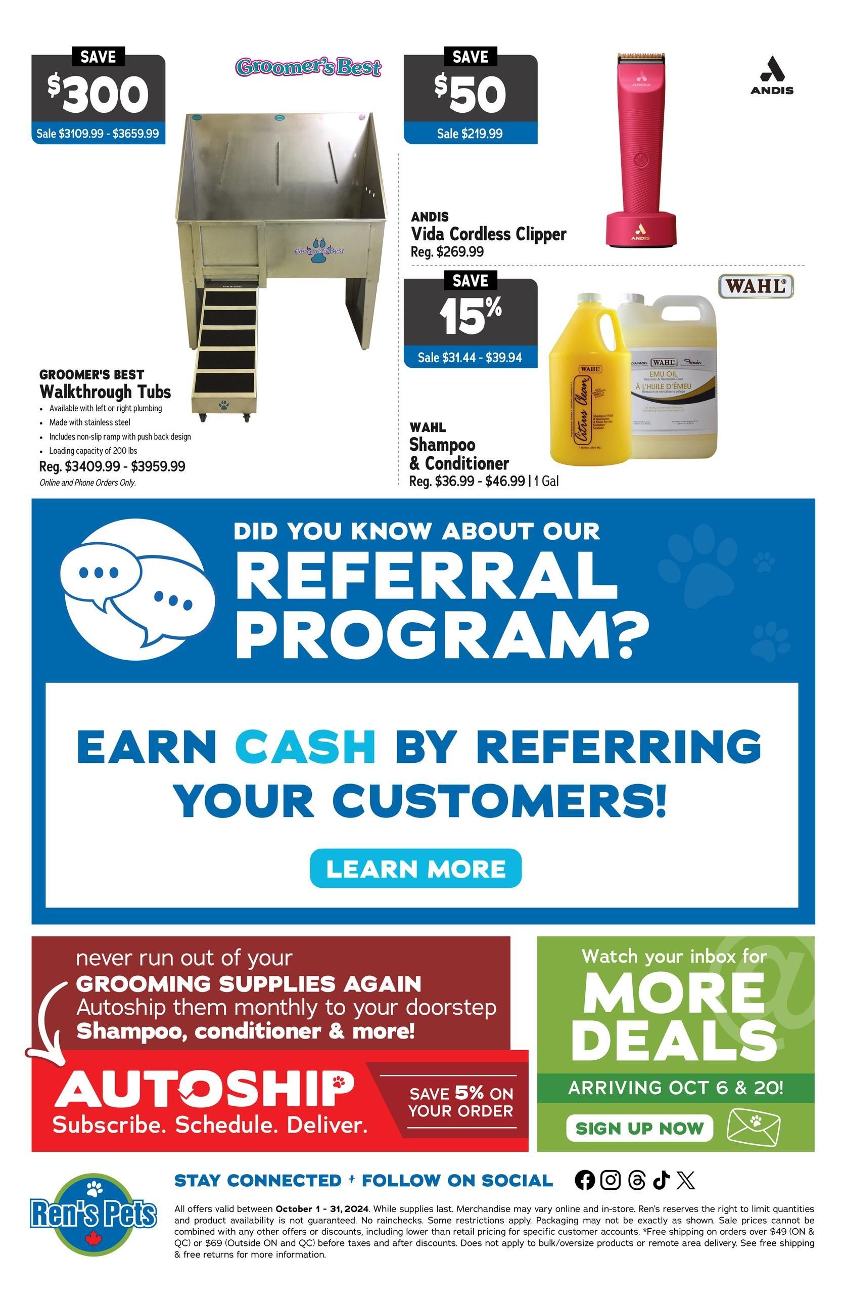 Ren's Pets Pet Professional Flyer October 1 to 31