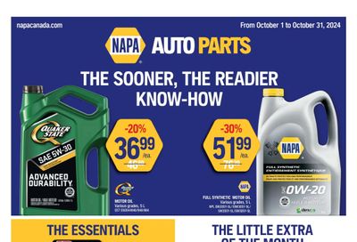 NAPA Auto Parts Flyer October 1 to 31