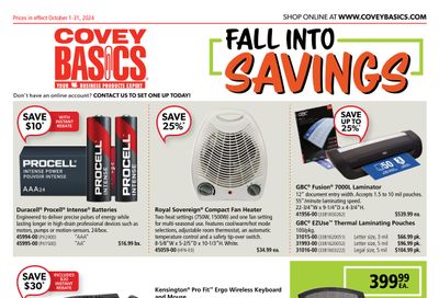 Covey Basics Flyer October 1 to 31