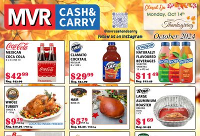 MVR Cash and Carry Flyer October 1 to 31