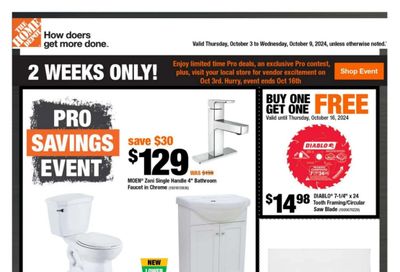 Home Depot (ON) Flyer October 3 to 9