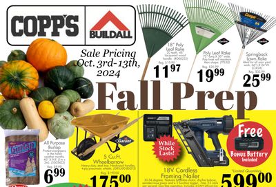 COPP's Buildall Flyer October 3 to 13