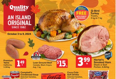 Quality Foods Flyer October 3 to 9