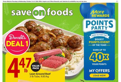 Save On Foods (SK) Flyer October 3 to 9