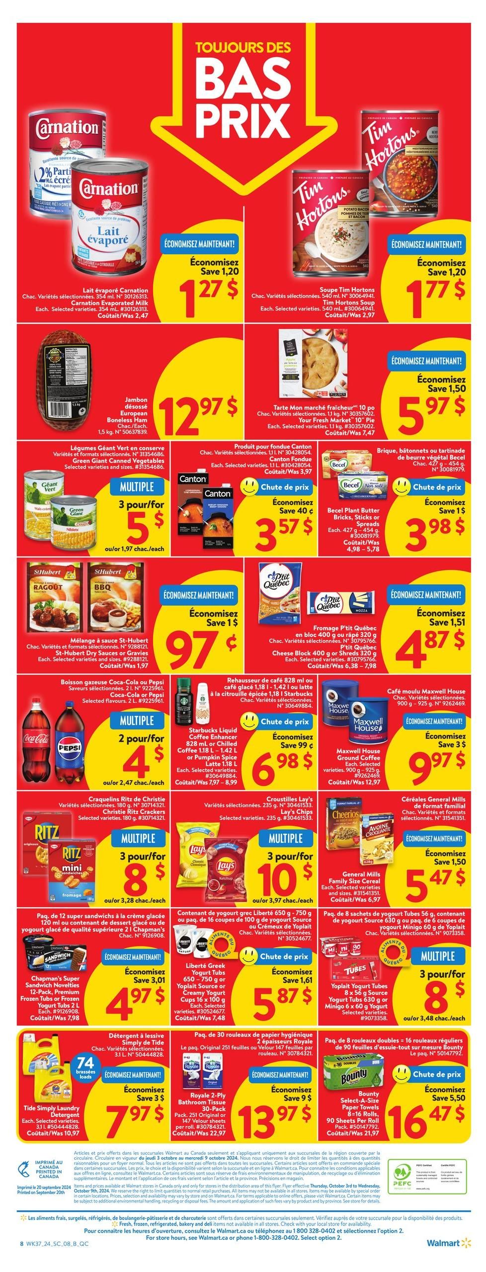 Walmart (QC) Flyer October 3 to 9