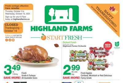 Highland Farms Flyer October 3 to 16