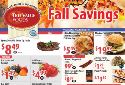 Tru Value Foods Flyer October 2 to 8