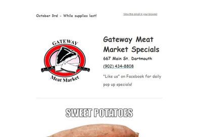 Gateway Meat Market Flyer October 3 to 9