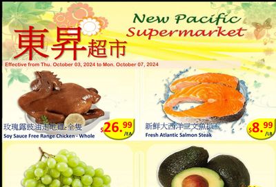 New Pacific Supermarket Flyer October 3 to 7