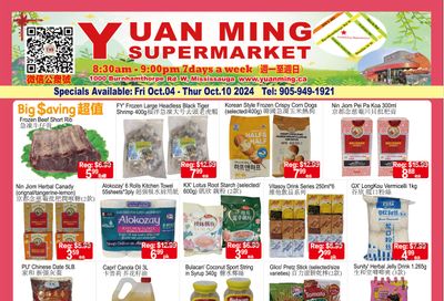 Yuan Ming Supermarket Flyer October 4 to 10