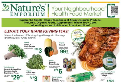 Nature's Emporium Bi-Weekly Flyer October 3 to 16