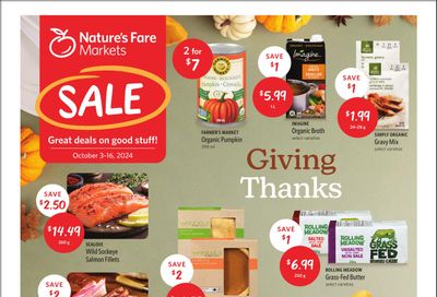 Nature's Fare Markets Flyer October 3 to 16