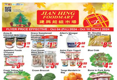 Jian Hing Foodmart (Scarborough) Flyer October 4 to 10