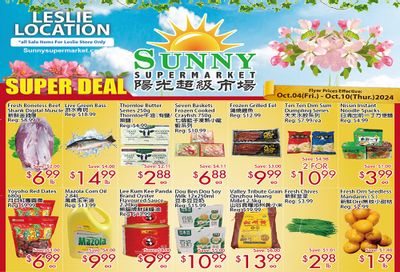 Sunny Supermarket (Leslie) Flyer October 4 to 10