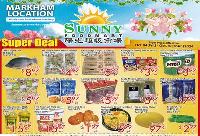 Sunny Foodmart (Markham) Flyer October 4 to 10