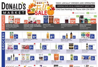 Donald's Market Flyer October 3 to 16