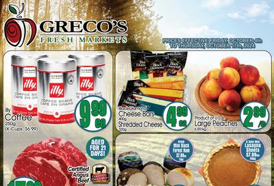 Greco's Fresh Market Flyer October 4 to 17