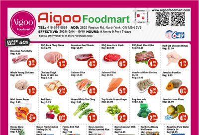 Aigoo Foodmart Flyer October 4 to 10