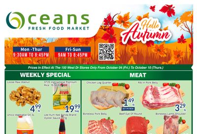 Oceans Fresh Food Market (West Dr., Brampton) Flyer October 4 to 10