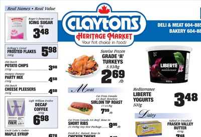 Claytons Heritage Market Flyer October 4 to 10