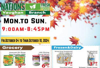 Nations Fresh Foods (Vaughan) Flyer October 4 to 10