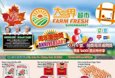 Farm Fresh Supermarket Flyer October 4 to 10