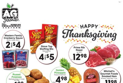 AG Foods Flyer October 4 to 10