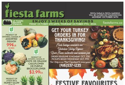 Fiesta Farms Flyer October 4 to 17