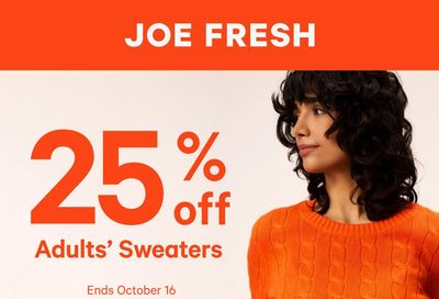 Joe Fresh Flyer October 4 to 10