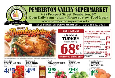 Pemberton Valley Supermarket Flyer October 6 to 12