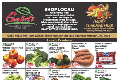 Galati Market Fresh Flyer October 4 to 17