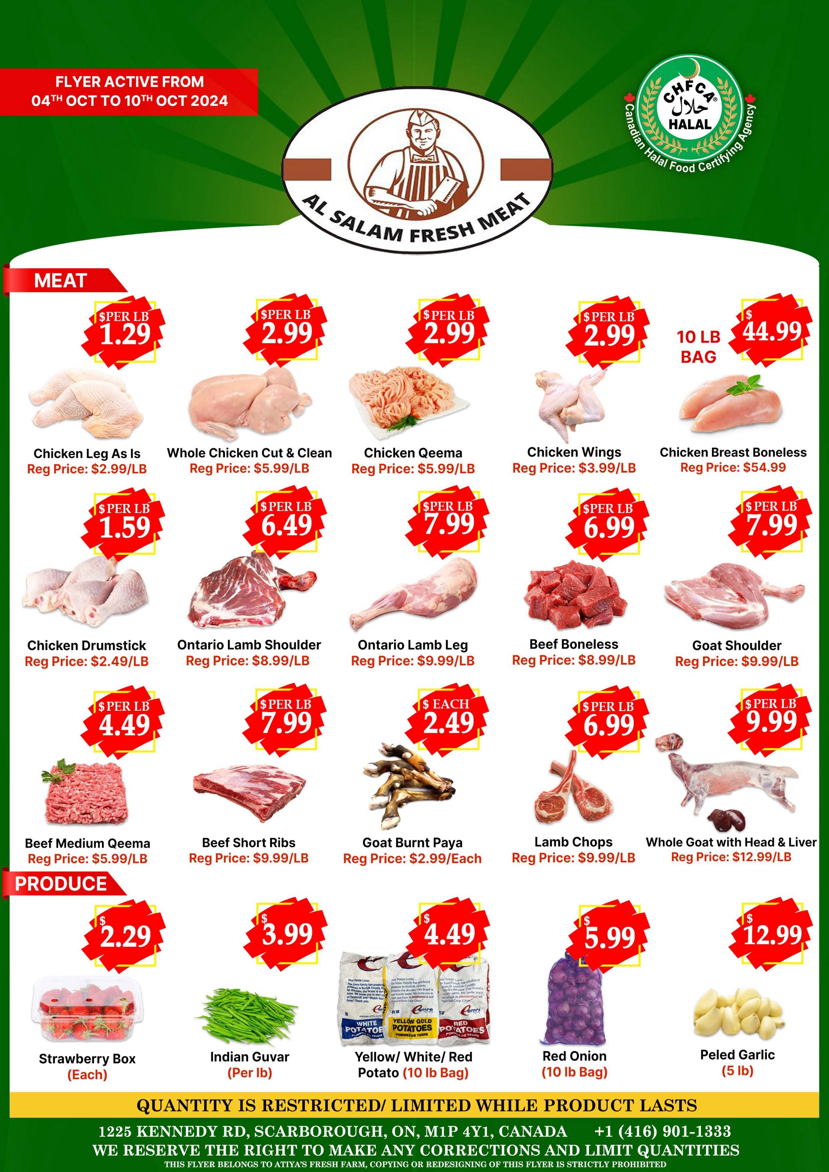 Atiya's Fresh Farm Flyer October 4 to 10