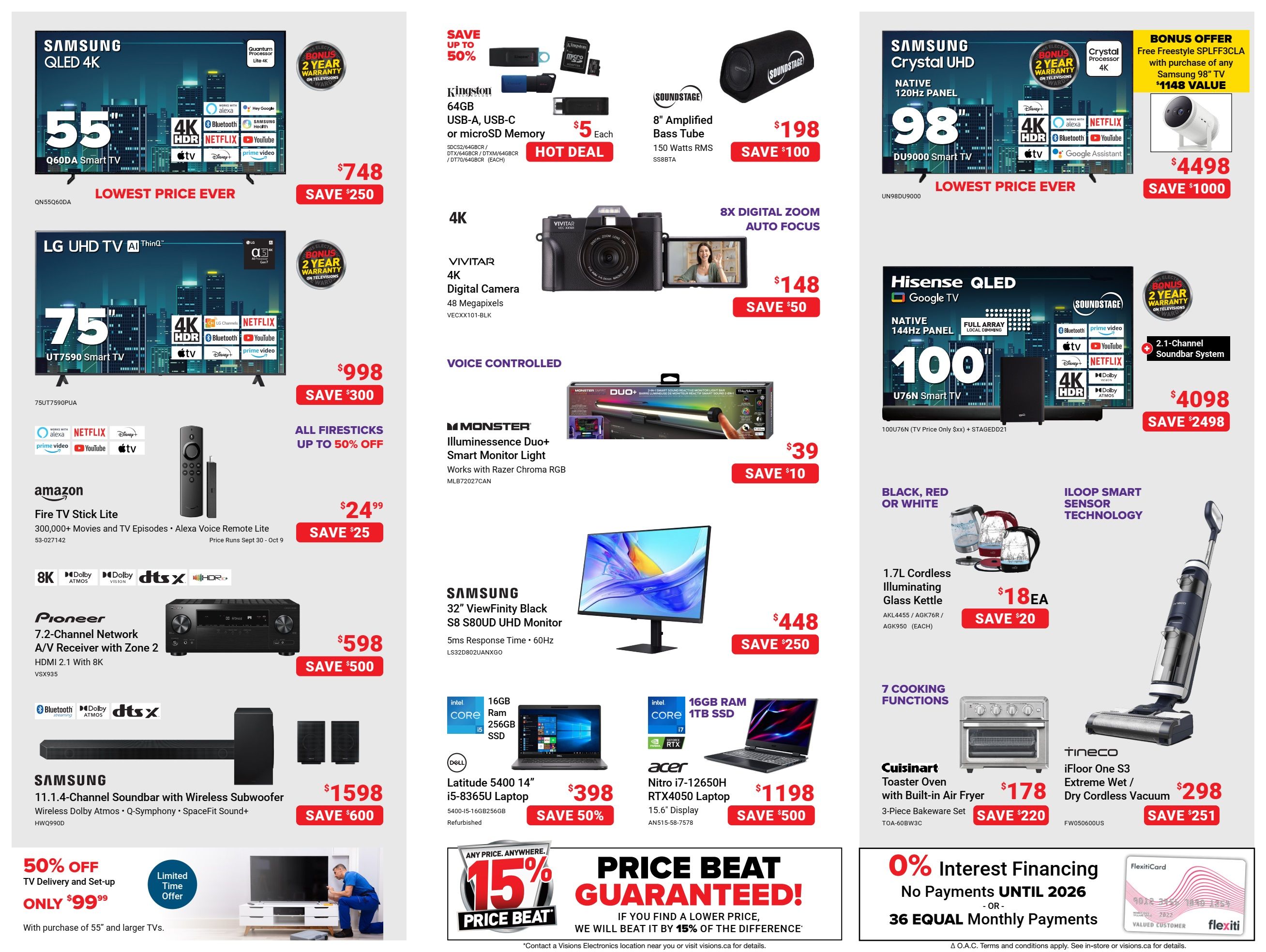 Visions Electronics Flyer October 4 to 10
