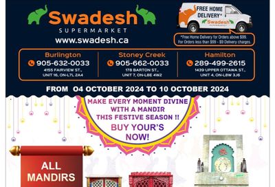 Swadesh Supermarket Flyer October 4 to 10