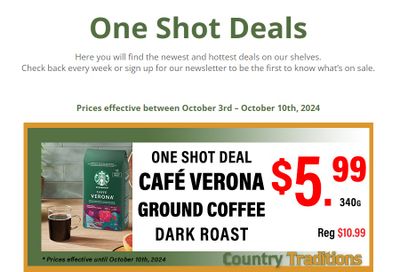 Country Traditions One-Shot Deals Flyer October 3 to 10