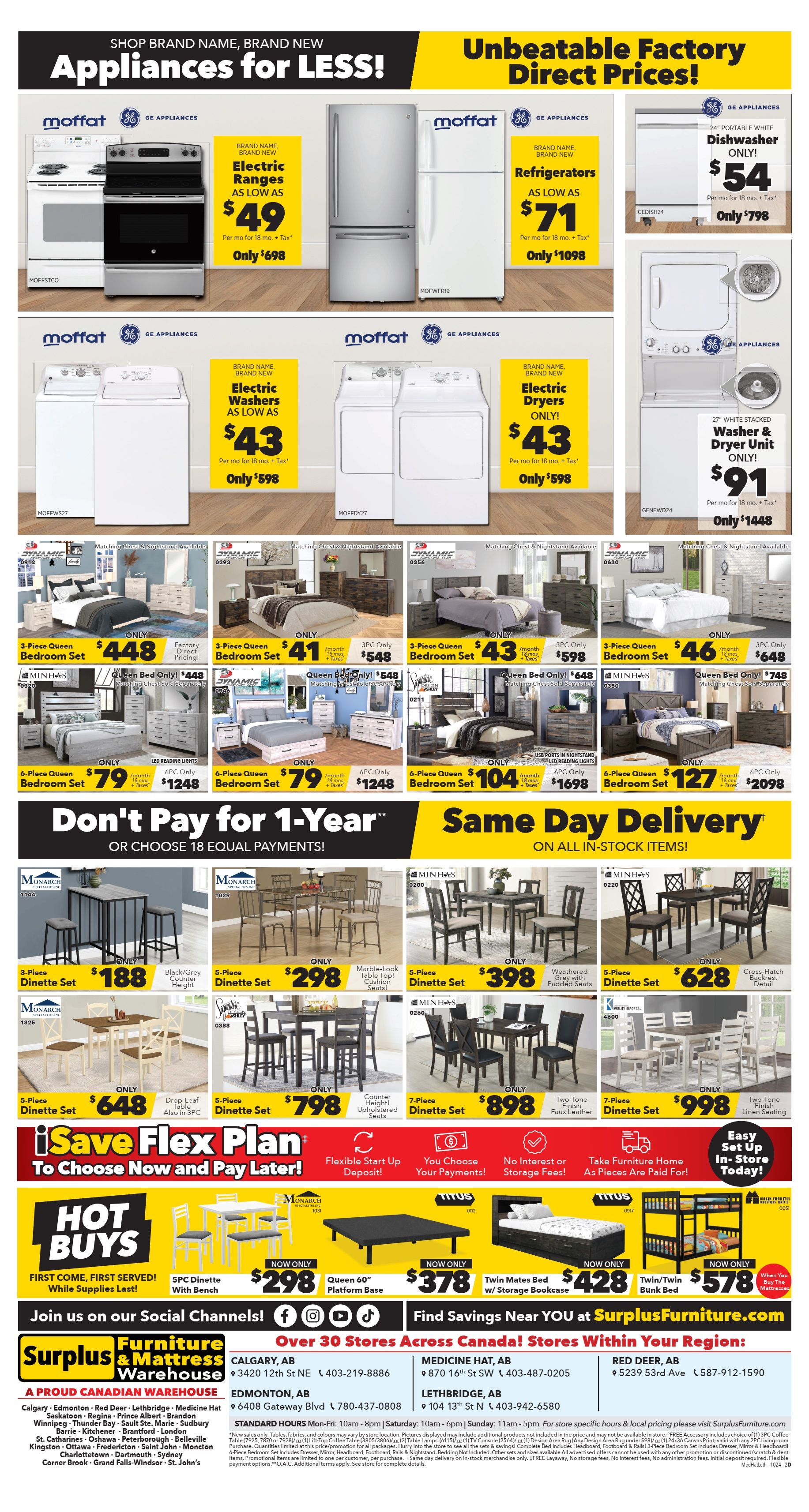 Surplus Furniture & Mattress Warehouse (Medicine Hat, Lethbridge) Flyer October 7 to 27