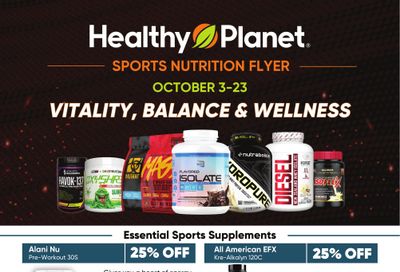 Healthy Planet Flyer October 3 to 23