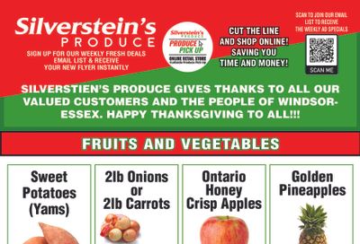 Silverstein's Produce Flyer October 8 to 12