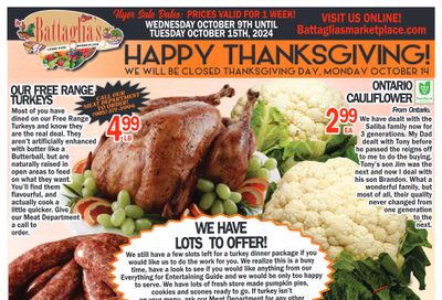 Battaglia's Marketplace Flyer October 9 to 15