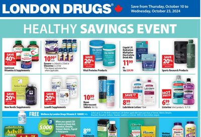 London Drugs Healthy Savings Event Flyer October 10 to 23