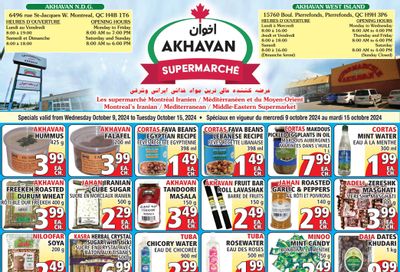 Akhavan Supermarche Flyer October 9 to 15