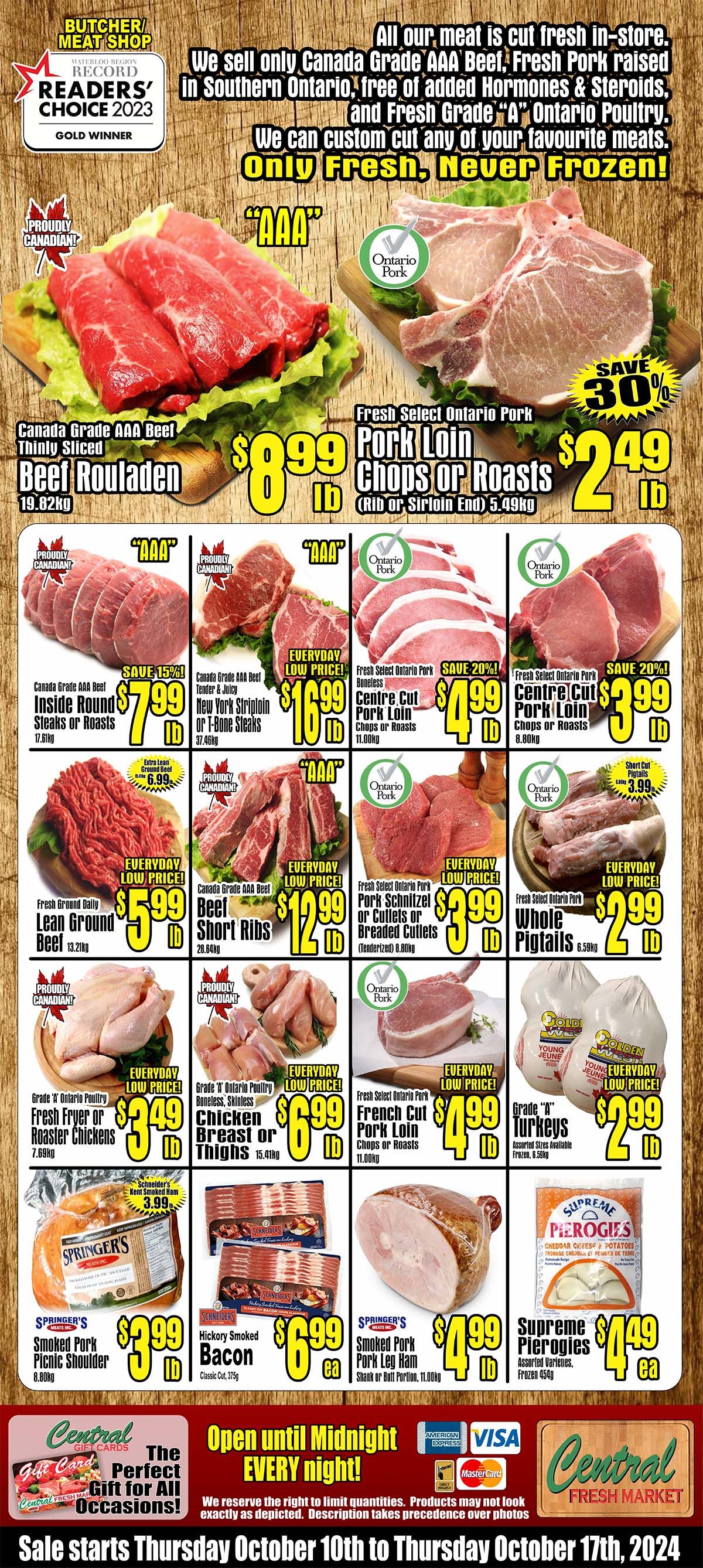 Central Fresh Market Flyer October 10 to 17