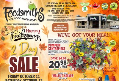 Foodsmiths Flyer October 10 to 17