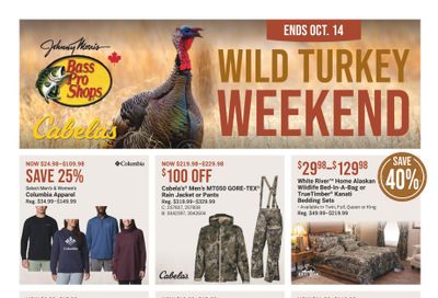 Cabela's Wild Turkey Weekend Flyer October 11 to 14